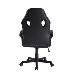 Silla de oficina Elbing en Cuero PU Negro/negro