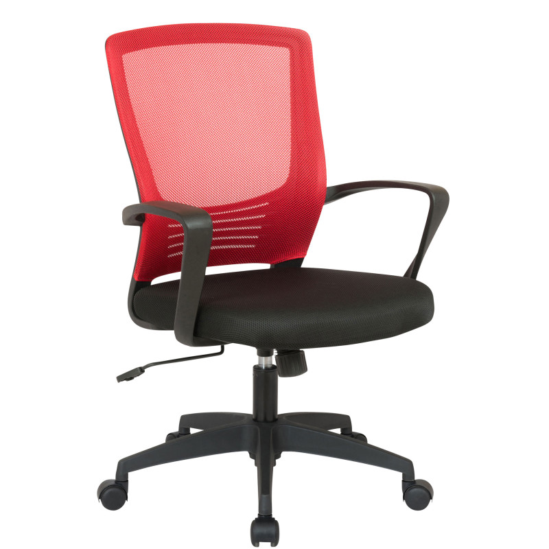 Silla De Oficina Kampen En Microfibra Negro/rojo