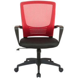 Silla De Oficina Kampen En Microfibra Negro/rojo