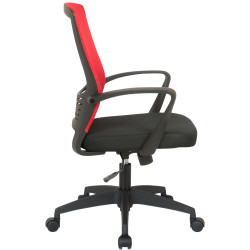 Silla De Oficina Kampen En Microfibra Negro/rojo