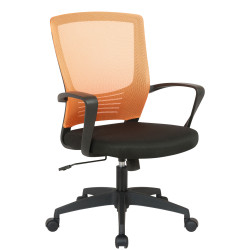 Silla De Oficina Kampen En Microfibra Negro/naranja