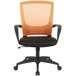 Silla De Oficina Kampen En Microfibra Negro/naranja