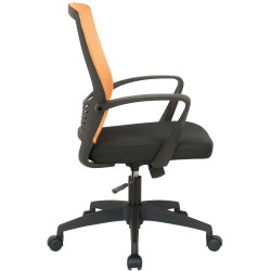 Silla De Oficina Kampen En Microfibra Negro/naranja