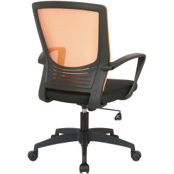 Silla De Oficina Kampen En Microfibra Negro/naranja