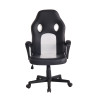 Silla de oficina Elbing en Cuero PU Negro/blanco