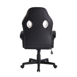 Silla de oficina Elbing en Cuero PU Negro/blanco