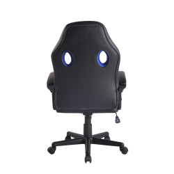 Silla de oficina Elbing en Cuero PU Negro/azul