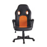 Silla de oficina Elbing en Cuero PU Negro/naranja