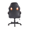 Silla de oficina Elbing en Cuero PU Negro/naranja