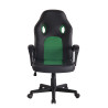 Silla de oficina Elbing en Cuero PU Negro/verde