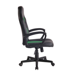 Silla de oficina Elbing en Cuero PU Negro/verde