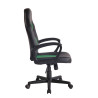 Silla de oficina Elbing en Cuero PU Negro/verde