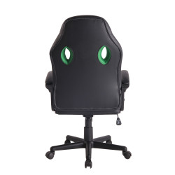 Silla de oficina Elbing en Cuero PU Negro/verde