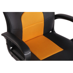 Silla de oficina Elbing en Cuero PU Negro/amarillo