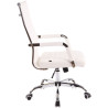 Silla De Oficina Amadora En Cuero PU Blanco,Simil cuero