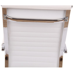 Silla De Oficina Amadora En Cuero PU Blanco,Simil cuero