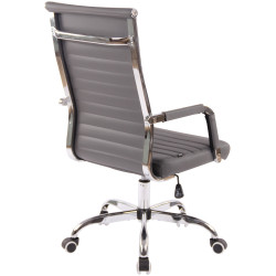 Silla De Oficina Amadora En Cuero PU Gris,Simil cuero