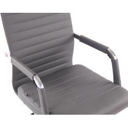 Silla De Oficina Amadora En Cuero PU Gris,Simil cuero