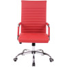 Silla De Oficina Amadora En Cuero PU Rojo,Simil cuero