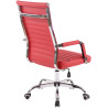 Silla De Oficina Amadora En Cuero PU Rojo,Simil cuero