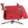 Silla De Oficina Amadora En Cuero PU Rojo,Simil cuero