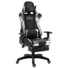 Silla Gaming Turbo Negro/blanco,Simil cuero (metálico)