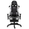 Silla Gaming Turbo Negro/blanco,Simil cuero (metálico)