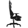 Silla Gaming Turbo Negro/blanco,Simil cuero (metálico)