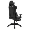 Silla Gaming Turbo Negro/blanco,Simil cuero (metálico)