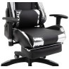 Silla Gaming Turbo Negro/blanco,Simil cuero (metálico)