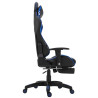 Silla Gaming Turbo Negro/azul,Simil cuero (metálico)