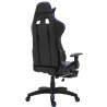 Silla Gaming Turbo Negro/azul,Simil cuero (metálico)