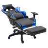 Silla Gaming Turbo Negro/azul,Simil cuero (metálico)