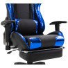 Silla Gaming Turbo Negro/azul,Simil cuero (metálico)