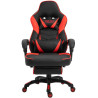 Silla Gaming Tilos En Simil Cuero Negro/rojo