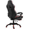 Silla Gaming Tilos En Simil Cuero Negro/rojo