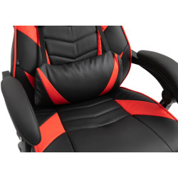 Silla Gaming Tilos En Simil Cuero Negro/rojo