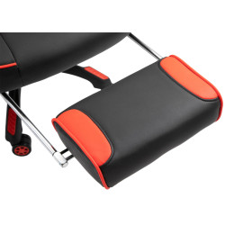 Silla Gaming Tilos En Simil Cuero Negro/rojo