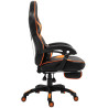 Silla Gaming Tilos En Simil Cuero Negro/naranja