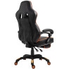 Silla Gaming Tilos En Simil Cuero Negro/naranja