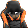 Silla Gaming Tilos En Simil Cuero Negro/naranja