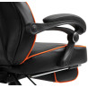 Silla Gaming Tilos En Simil Cuero Negro/naranja