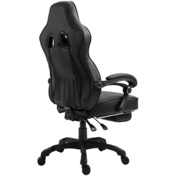 Silla Gaming Tilos En Simil Cuero Negro/negro