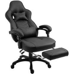 Silla Gaming Tilos En Simil Cuero Negro/negro