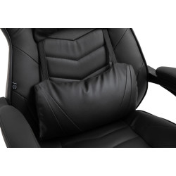 Silla Gaming Tilos En Simil Cuero Negro/negro