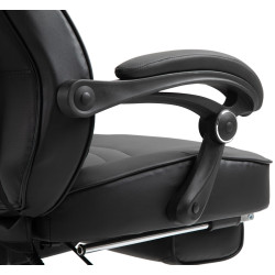 Silla Gaming Tilos En Simil Cuero Negro/negro