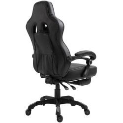 Silla Gaming Tilos En Simil Cuero Negro/gris