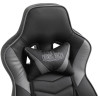 Silla Gaming Tilos En Simil Cuero Negro/gris