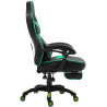 Silla Gaming Tilos En Simil Cuero Negro/verde