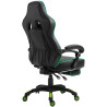 Silla Gaming Tilos En Simil Cuero Negro/verde